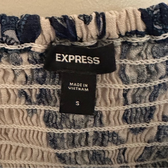 Express Size Small Paisley Pattern Cotton Spaghetti Stap Mini Dress - Picture 5 of 5